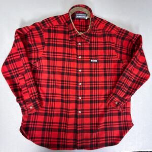 Remington Outdoor Clothing Red Black Plaid Flannel Shirt XXL